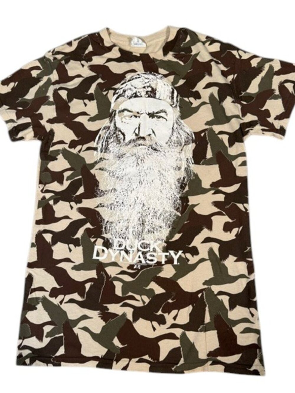 Duck Dynasty Phil Robertson Camo Graphic T-Shirt Men's Small EUC